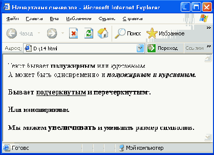 Оформление текста
